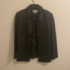 Petite Sophisticate Leather jacket size small